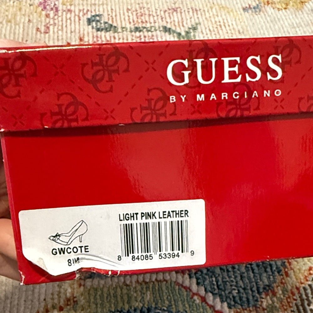 Guess by Marciano light pink leather Bow Accent Heels size 8 - Picture 5 of 5